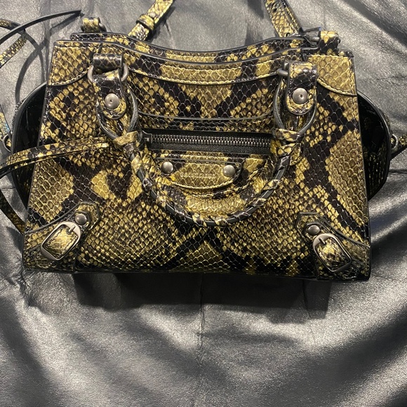 Balenciaga Snakeskin Mini City Bag - Picture 1 of 8
